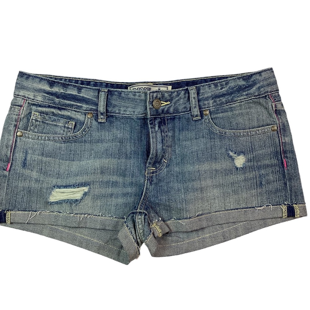 Victoria’s Secret PINK Distressed Denim Shorts Blue